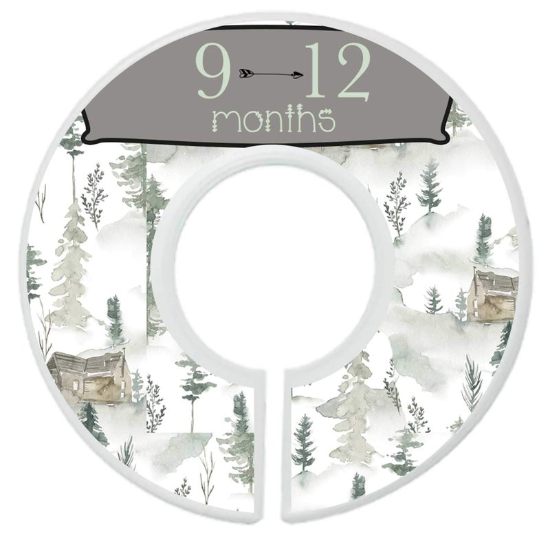 Mumsy Goose Baby Boy Clothes Dividers Nursery Closet Dividers Rustic Mountains - Image 5